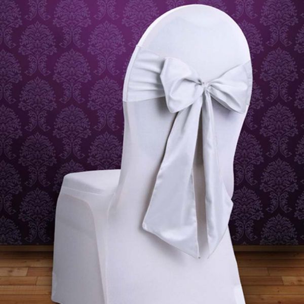 Laços de tecido cetim para cadeiras
