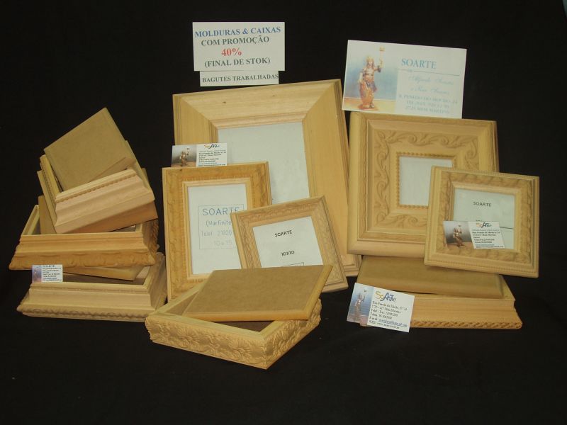 Fabricantes de artigos de madeira - Caixas, tabuleiros, molduras...