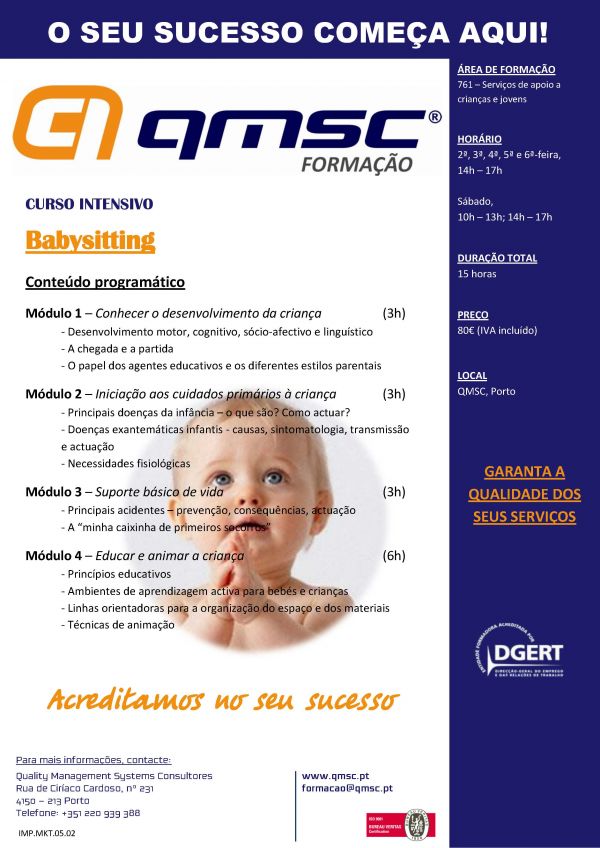 Curso de Babysitting - Porto