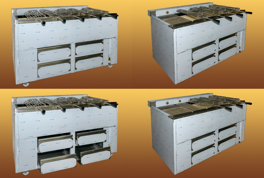 Churrasqueiras e Assadores a carvão, gás, eléctricos 