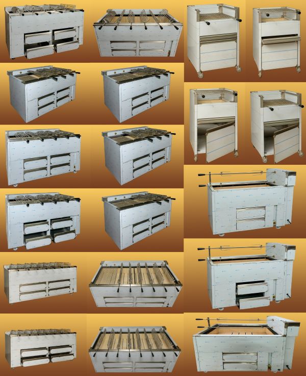 Churrasqueiras e Assadores a carvão, gás, eléctricos 