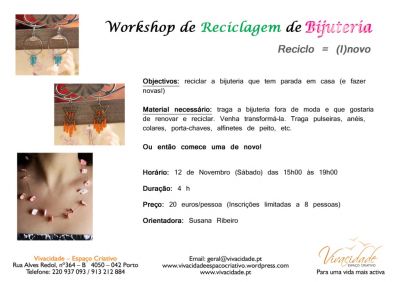  Workshop de reciclagem de bijuteria