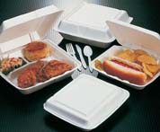 Caixas bolos e comida