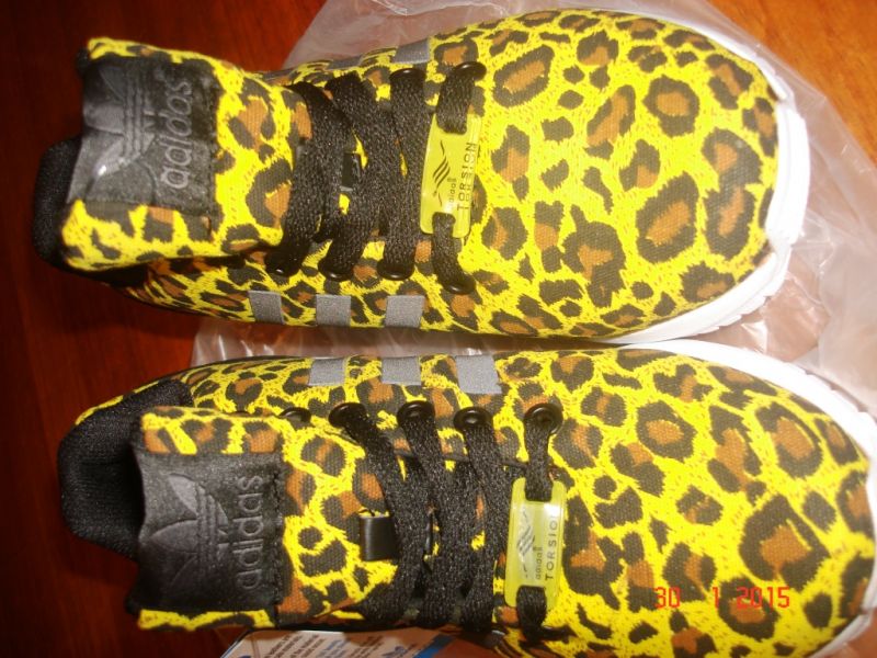 Adidas zx flux leopardo amarelo , tam. 35/36