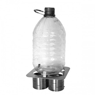 Prensa com 3 formas de aço inox para queijos cilíndricos