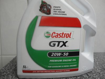 Óleo para clássicos Castrol GTX 20W50 5 litros