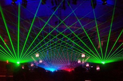 lasers show  1 a 10 wts green & rgb full colers