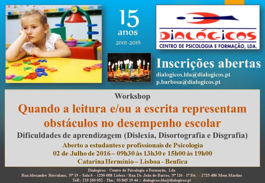 Quando a leitura e/ou a escrita representam obstáculos no desempenho escolar - Dificuldades de apren