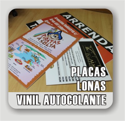 Lonas; Vinil Autocolante; Cartazes; Placas