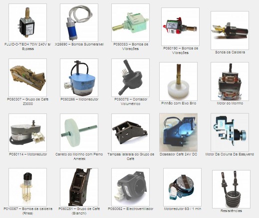 Peças para Máquinas de Vending