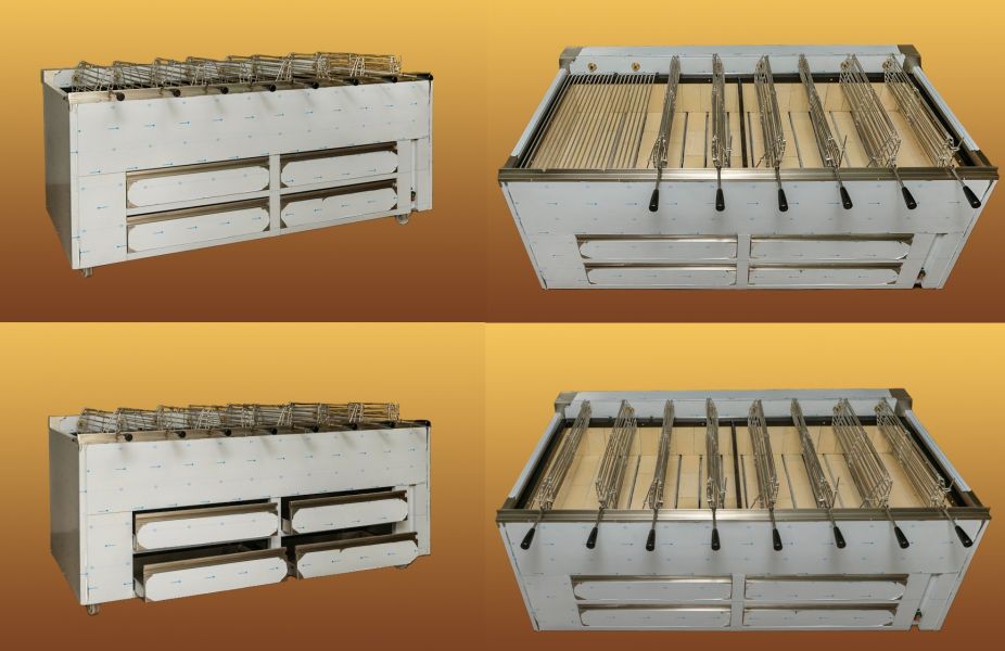 Churrasqueiras e Assadores a carvão, gás, eléctricos 