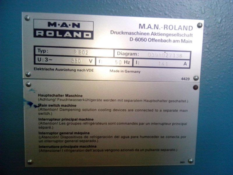 Maquina de impressao offset ROLAND 802 ferage lisboa