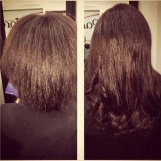 Aolicaçâo de extensôes de cabelo vários