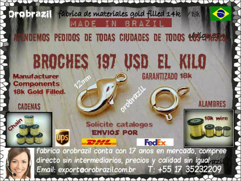 Alambres gold filled 18k para crear bisuterias y joyerias - Orobrazil