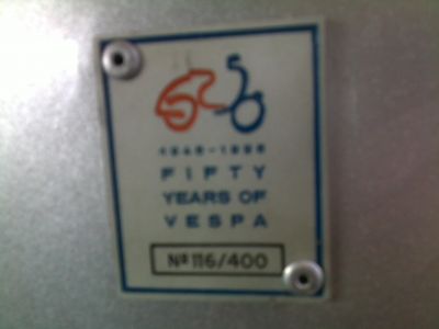 Vespa 50s - 50 years of Vespa (Edição Limitada nº 113/400)