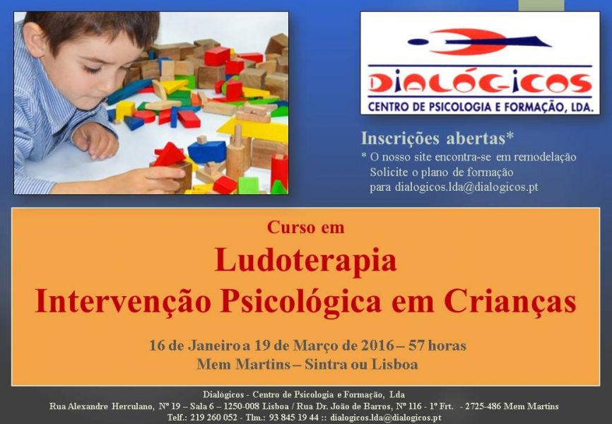 Curso em Ludoterapia – Intervenção Psicológica em Crianças