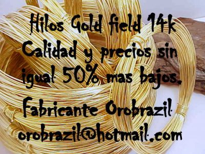 Hilo de Gold field 14k - hilo plata para Bisuterias