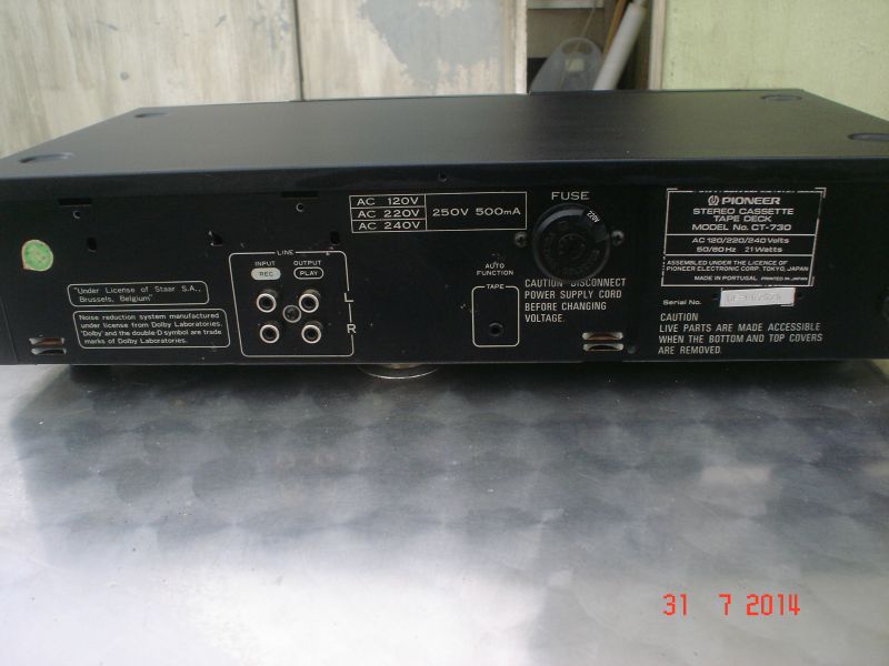 Deck Cassetes Pioneer CT 730