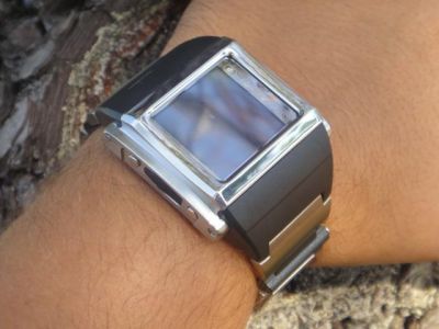 Relogio Telefone Móvel de Pulso Aço GSM Bluetooth Radio FM